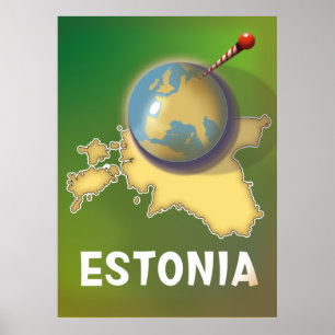 Reino de Bélgica hermoso mapa Póster