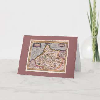 Reino de Fes, mapa antiguo - tarjeta de