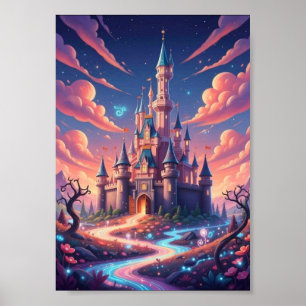 Reino Encantado Cielo Estrellado Impresión de Arte