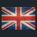Reino Unido Bandera de Jack estilo retro foto impr<br><div class="desc">Bandera británica Jack Ensign escala 3:5 con una textura retro vintage o grunguesa. El diseño actual de la bandera de la Unión se remonta a una proclamación real que siguió a la unión de Gran Bretaña e Irlanda en 1801. La bandera combina aspectos de tres banderas nacionales más antiguas: la...</div>
