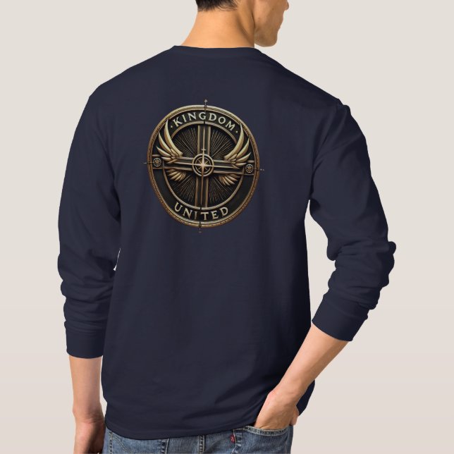 Reino Unido - Camiseta negra de larga duración (Reverso)