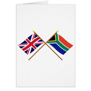 Reino Unido y banderas cruzadas Suráfrica