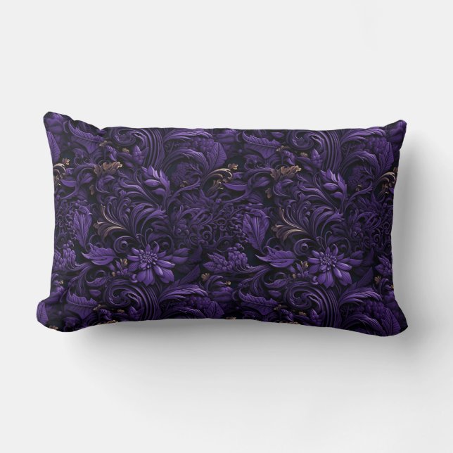 Reinos Rococo: Morado oscuro y almohada intrincada (Anverso)