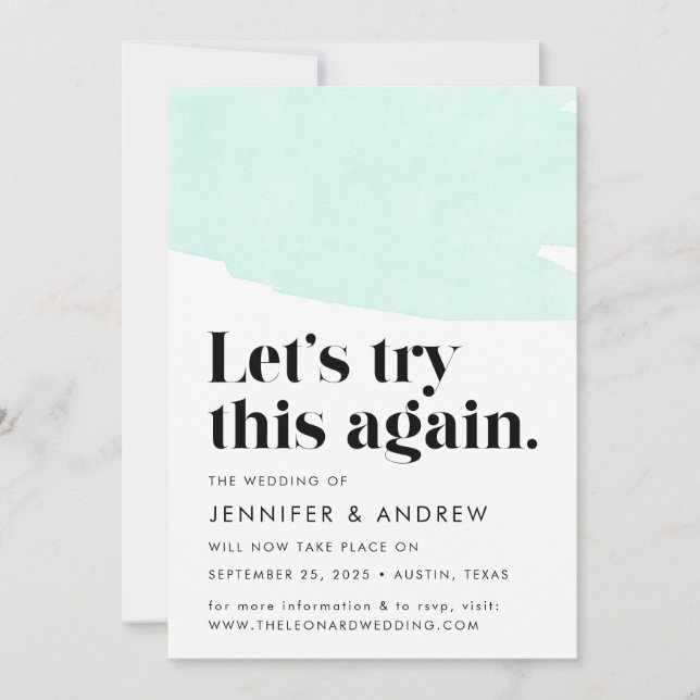 Reintentémoslo De Nuevo Anuncio de Aplazamiento de (Anverso)