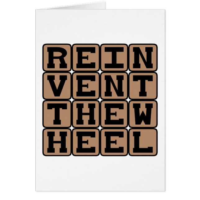 Reinventar la rueda, pensar en una solución (Frente)