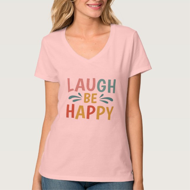 Reírse de la camiseta feliz (Anverso)