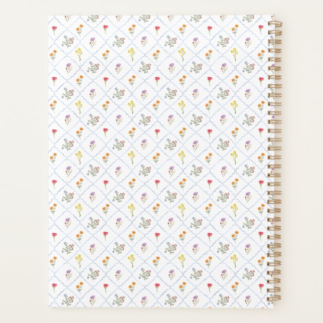 Rejilla de flores silvestres | Planificador (Reverso)