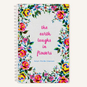 Rejilla de risa floral brillante Diario de red
