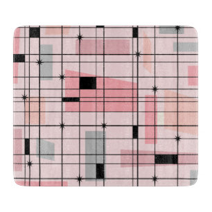 Rejilla y tabla de cortar rosadas retras de