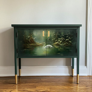 Rejuvenecimiento De Dos Cisne En Papel De Desconch