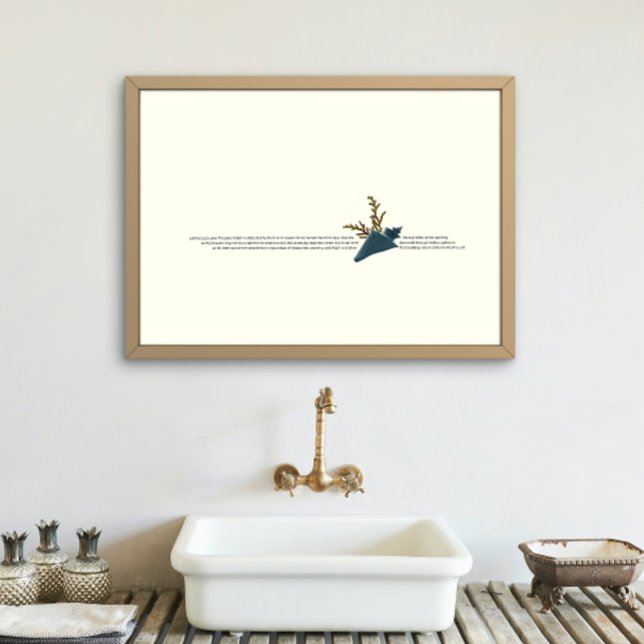 Relación de oro arte estético de la pared costera  (Golden ratio aesthetic wabi sabi coastal wall art for bathroom decor)