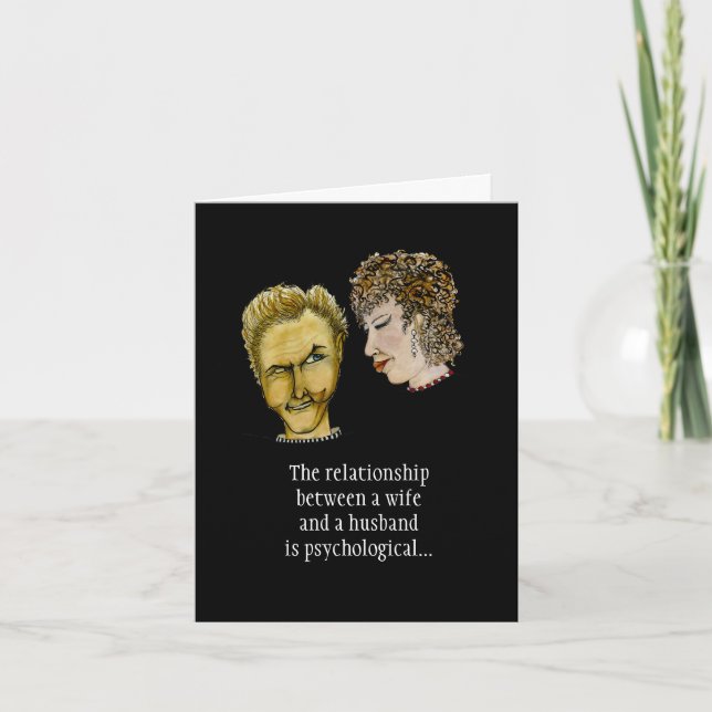 Relación humorística de la tarjeta de felicitación