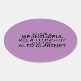 Relación significativa Alto Clarinet Oval Pegatina