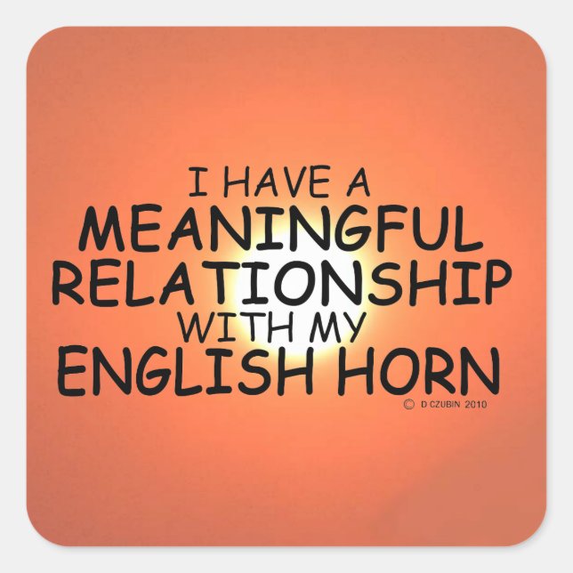 Relación significativa Pegatina de Cuerno de Inglé (Anverso)