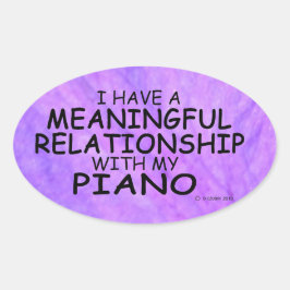 Relación significativa Pegatina de óvalo de piano
