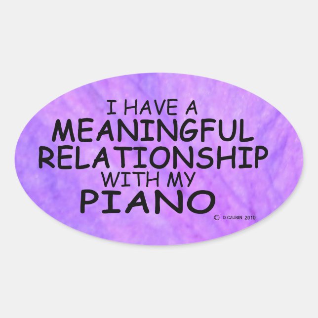 Relación significativa Pegatina de óvalo de piano (Anverso)
