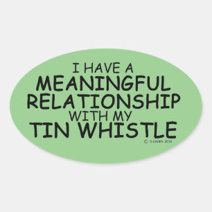 Relación significativa Pegatina de Whistle Oval de