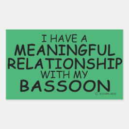 Relación significativa Pegatina Rectangular Bassoo