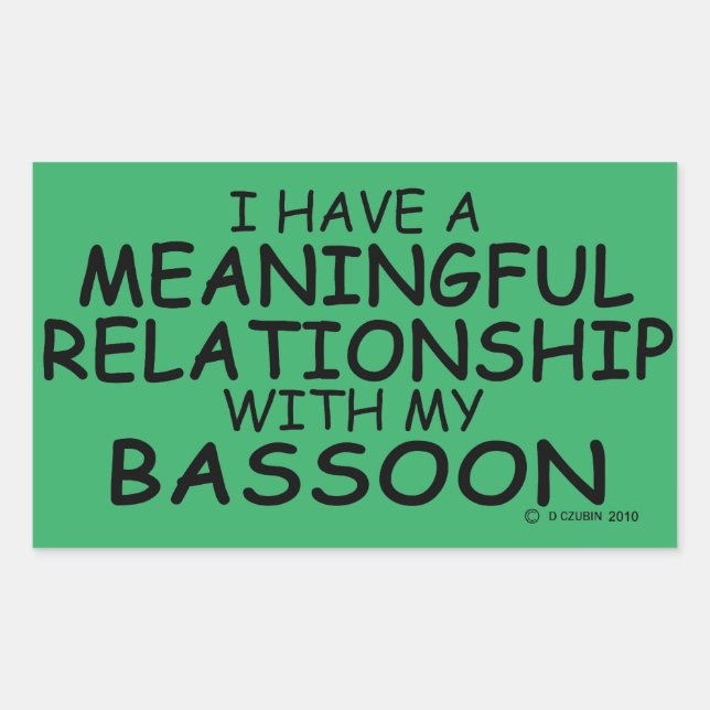 Relación significativa Pegatina Rectangular Bassoo (Anverso)