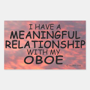 Relación significativa Pegatina rectangular Oboe