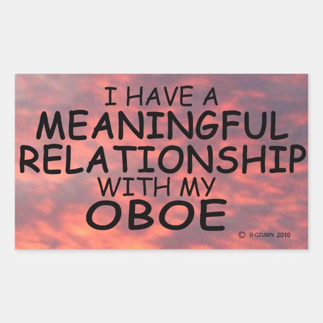 Relación significativa Pegatina rectangular Oboe (Anverso)