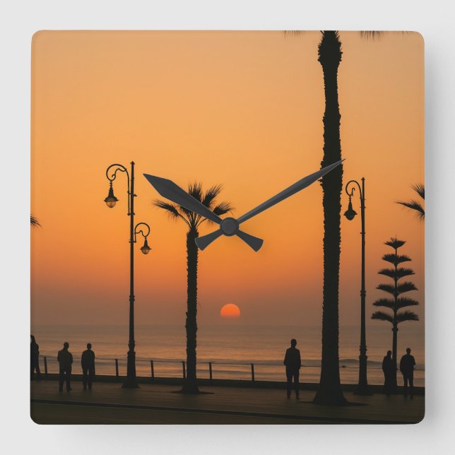Relajación del reloj de pared de la puesta del sol (Anverso)