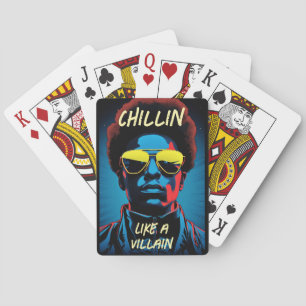 Relajándose Como un Villano Jugando Cartas