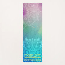 RELAJAR LA MAT DE YOGA AZUL DE MANDALA