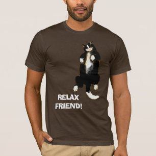 ¡Relájate amigo! Camiseta de gato durmiente