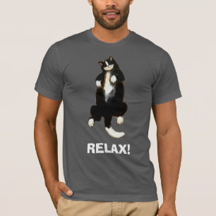 ¡Relájate amigo! Camiseta de gato durmiente