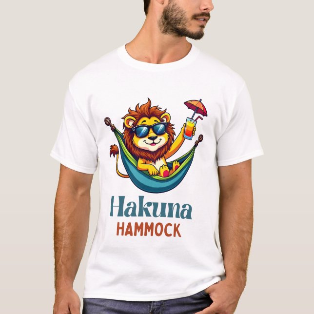 Relájate como un rey: Camiseta de diseño de Hamaca (Anverso)