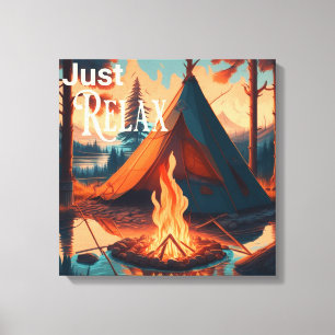 Relájate Con tema de camping Arte digital