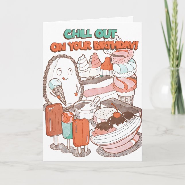 Relájate En Tu Cumpleaños Tarjeta Letterpress (Anverso)