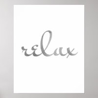 Relájate imprimir gris. Arte mural de la tipografí