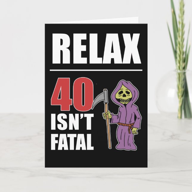Relaje 40 no es tarjeta de cumpleaños fatal del (Anverso)