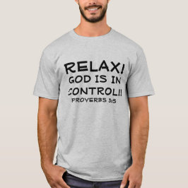 Relaje a dios está en camiseta del verso de la