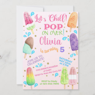 Relajemos la invitación de cumpleaños de popsicles