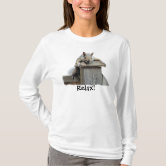 ¡Relájese con la ardilla gris oriental! Camisa ani