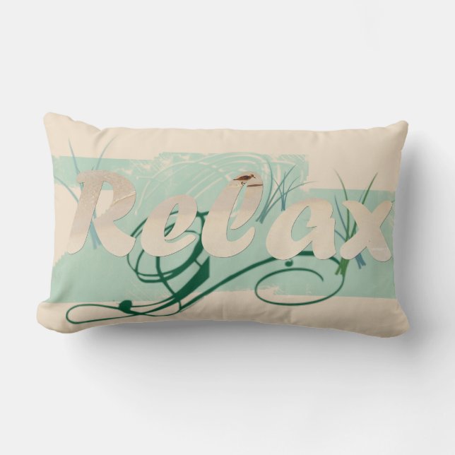 Relájese en la almohada de la costa (Anverso)