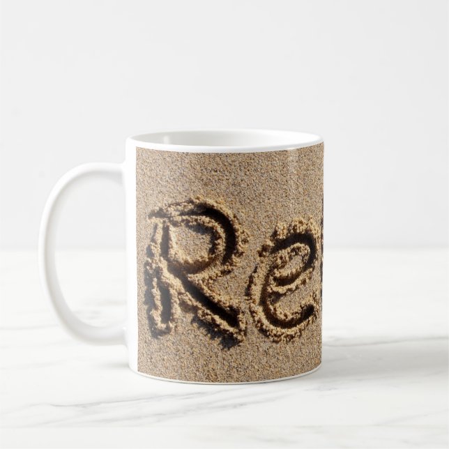 Relájese en la Copa Mug de Café de Arena Beach (Izquierda)