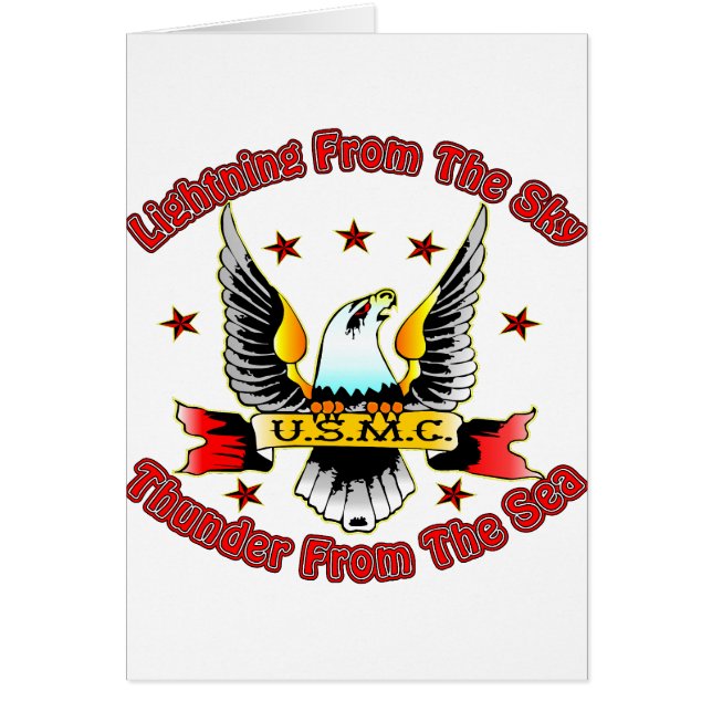 Relámpago del USMC desde el cielo desde el mar (Frente)