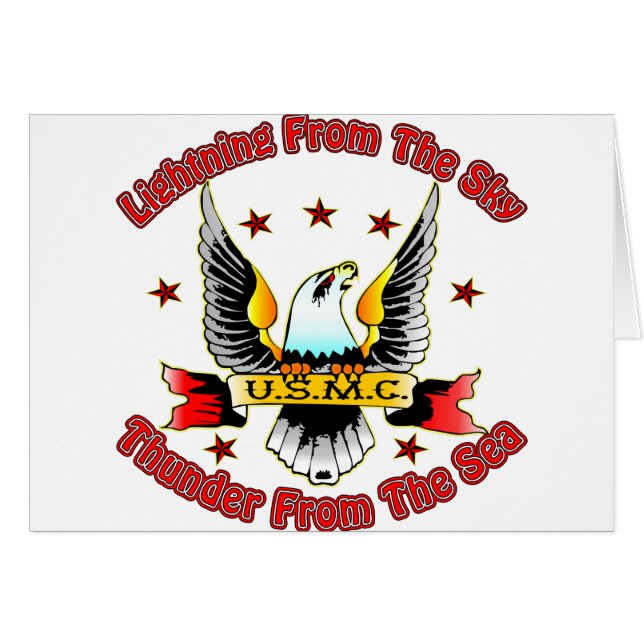 Relámpago del USMC desde el cielo desde el mar (Anverso (Horizontal))
