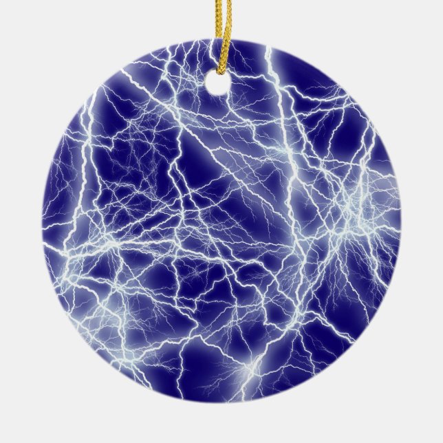 Relámpago eléctrico enciende ornamento de redondeo (Frente)