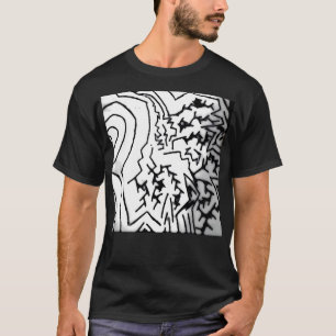 "Relámpago negro/blanco abstracto" camiseta "