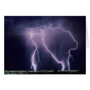 Relámpago sobre Salt Lake Valley, Utah.