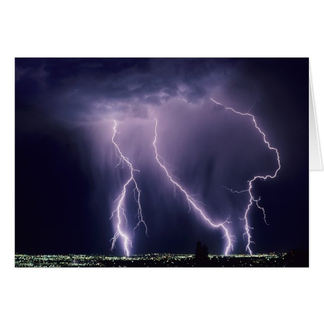 Relámpago sobre Salt Lake Valley, Utah. (Anverso (Horizontal))