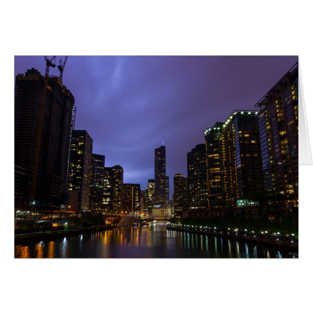 Relámpagos sobre el río Chicago (Anverso (Horizontal))