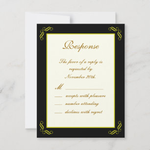 Relato de hadas en negro RSVP