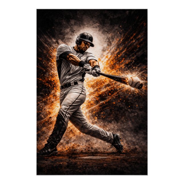 Relentless Impact – Baseball Power Swing Poster (Anverso)