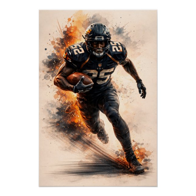 Relentless Rush – Power Football Poster (Anverso)